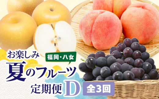 福岡八女 お楽しみ夏のフルーツ定期便D|<配送不可:北海道・沖縄・離島>