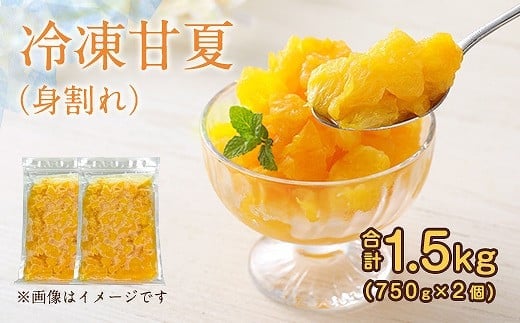【冷凍】かの蜂 甘夏クラッシュ 1.5kg（750g×2） 冷凍みかん 身割れ