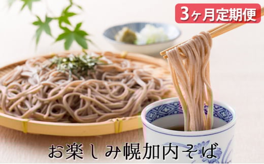 [№5795-0299]【3ヵ月連続お届け】　お楽しみ幌加内そば（つゆ付）定期便