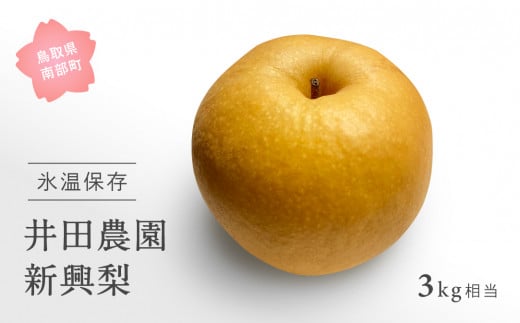 【ID02_02】鳥取県南部町産　井田農園の新興[梨]　（3kg箱）＜令和8年2月出荷＞