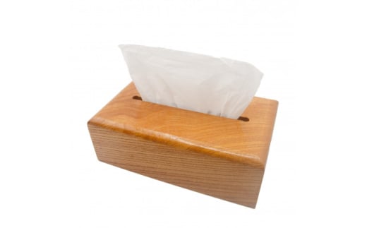 ティッシュケース(ソフトパック専用) 鮫川村産ケヤキ【1605513】