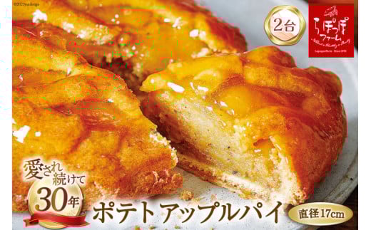 ポテトアップルパイ 2台セット (直径17cm) 冷凍 [らぽっぽファーム 大阪府 守口市]｜アップルパイ スイーツ お菓子 おやつ りんご リンゴ 林檎 さつまいも 芋 サツマイモ [2091]