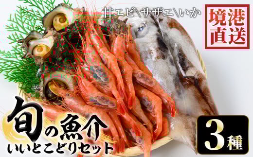 <平日着><5月中旬~9月中旬発送不可>甘えび/旬のいか/サザエの詰合せ【sm-AA001-A】【いたくら】