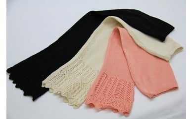 033 絹100％ アームカバー（ブラック）