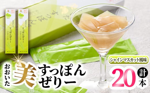 おおいた 美・すっぽんぜりー シャインマスカット風味(計20本・10本×2箱)小分け ゼリー スッポン 常温 保存【115300700】【アンフィニプロジェクト】