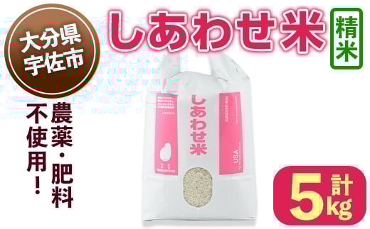 ＜先行予約受付中！11月以降発送予定＞しあわせ米 精米(計5kg) お米 白米 5キロ 常温 常温保存 【101000502】【宇佐本百姓】
