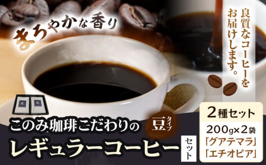 コーヒー 珈琲 珈琲豆 レギュラーコーヒー 豆タイプ セット 2種 このみ珈琲《30日以内に発送予定(土日祝除く)》ギフト