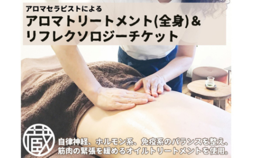 アロマトリートメント(全身)&リフレクソロジーチケット
