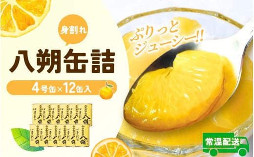 和歌山県産八朔缶詰(身割れ) 約425g×12缶セット【入金確定後より7営業日以内に発送予定】/ 八朔 缶詰 はっさく フルーツ缶 八朔缶 シロップ漬け シロップ缶【KF7】