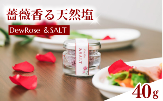 DewRose &SALT 40g / 薔薇 香り 塩 ソルト スイーツ 調味料 健康 天然素材 天然成分【agr102】