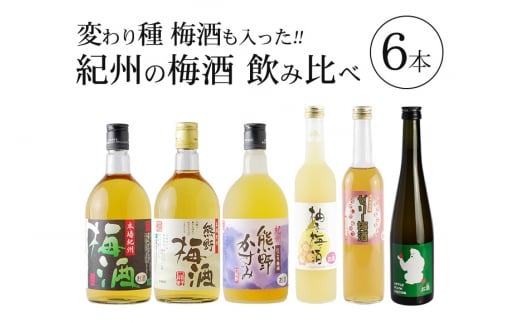 紀州の梅酒 飲み比べ6本セット【prm003A】