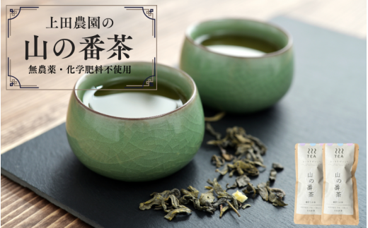 【上田農園】土地の恵みだけで育てた 無農薬 山の番茶(2袋) /  茶 お茶  番茶 無農薬 有機栽培 無添加【ued006】
