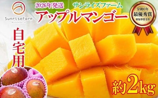 【2026年発送】サンライズファームのご自宅用マンゴー約2kg(4~6玉) アーウィン 果物 甘い 夏 濃厚 ギフト Mango ランキング 完熟 お気に入り 収穫 人気 甘味 フルーツ 沖縄県 国産 食品 デザート 産地直送 宜野座村