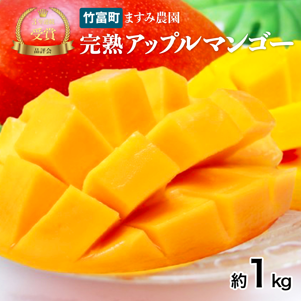 2026年 先行予約 アップルマンゴー 約1kg (2~4玉) 完熟 マンゴー ますみ農園 果物 フルーツ  005-a006_2026
