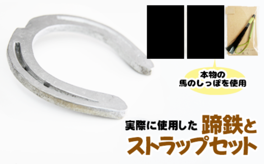 蹄鉄 ( 鉄製 シルバー )& 馬のしっぽの毛 ストラップ ( 鹿毛 ) 【馬っこパーク・いわて】/ てい鉄 さび止め 錆止め サビ止め 銀 銀色 鉄 加工 馬毛 尻尾 幸運 開運 厄除け 魔除け アイテム 本物 インテリア アクセサリー おすすめ