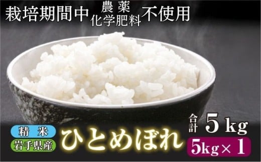 【 2025年 11月下旬より発送】 岩手県産 新米 ひとめぼれ 精米 5kg / 農薬 化学肥料 :栽培期間中 不使用 武田家のお米【米農家 仁左ェ門】 米 こめ コメ 白米 ご飯 ライス おにぎり 弁当 単一原料米 5キロ 5kg 産地直送 農家直送 国産 おすすめ 人気