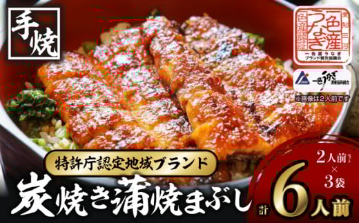 [通常用]一色産炭焼き蒲焼まぶし2人前セット×3袋・I021-16-1