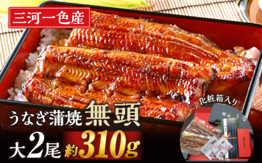 [土用の丑の日までにお届け]三河一色産 うなぎ蒲焼 大サイズ2尾 無頭(1尾約155g) 国産 M044-19-c1うなぎ 三河 愛知 一色 日本産 鰻 蒲焼き うなぎ蒲焼 鰻蒲焼き うな丼 うな重
