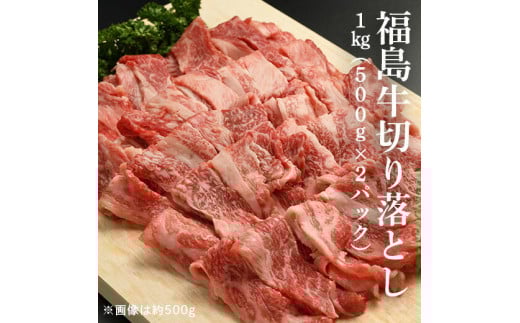 【国産】 福島牛 切り落とし 1kg（500g×2パック） | 黒毛和牛 ブランド牛 国産 牛肉 切り落し 赤身 霜降り おすすめ ギフト お取り寄せ
