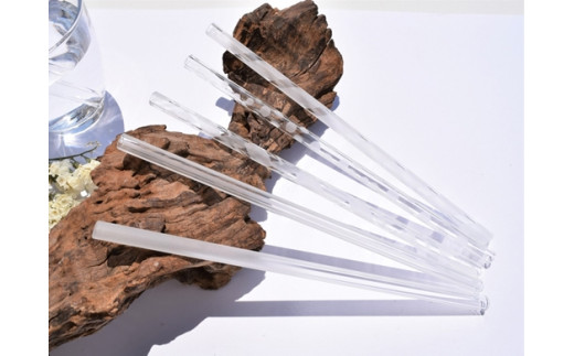 iriser（イリゼ）ガラスストロー「フロストシリーズ」 5本セット 15cm ※洗浄用ブラシ付 耐熱ガラス 食洗機・電子レンジ使用可 天然素材 脱プラ エコ