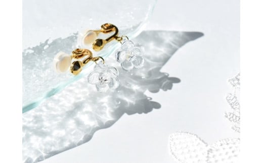 iriser(イリゼ)おだかうめ イヤリング | ガラス アクセサリー 手作り レディース シンプル かわいい オシャレ プレゼント ギフト 贈り物 母の日