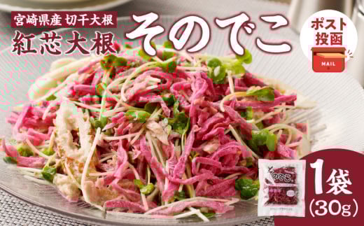 【2週間以内発送】＼ポスト投函／≪宮崎県産≫切干大根(紅芯大根-そのでこ-)計1袋 野菜 加工品 国産_T003-010