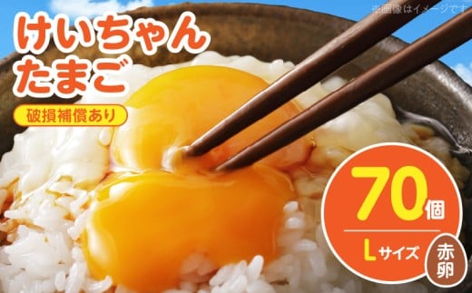 けいちゃんたまご 赤 Lサイズ  70個 C01507