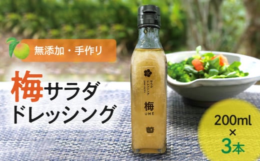 無添加手作り 梅サラダドレッシング(200ml×3本) K02402