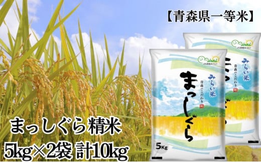 「令和6年産」まっしぐら 精米 5kg×2袋 計10kg【青森県産 一等米】
