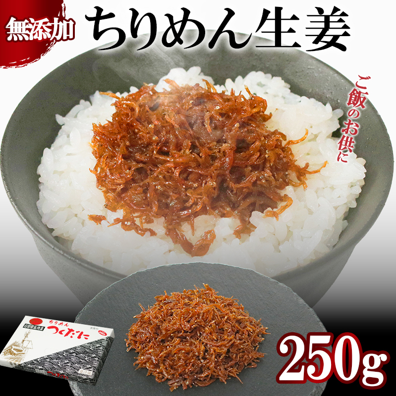 ちりめん 生姜 250g 冷凍 無添加 しらす 佃煮 しらす ごはん 米 おつまみ しらす しらすごはん お茶漬け おにぎり 海鮮 小魚 丼 お弁当 朝食 しらすおにぎり こめ 南知多町産しらす 魚 新鮮しらす おかず 海産物 さかな しらす 海の幸 愛知県産 南知多町産 しらす 人気 おすすめ つくだ煮南知多町 つくだ煮愛知県 愛知県 南知多町