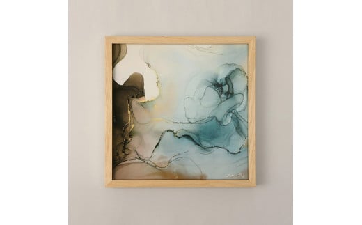 アートフレーム「Coffee Blue」30cm角 ナチュラル