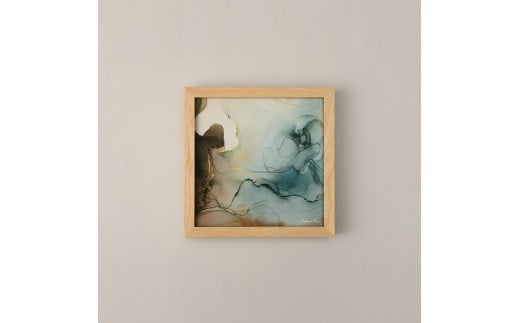 アートフレーム「Coffee Blue」20cm角 ナチュラル