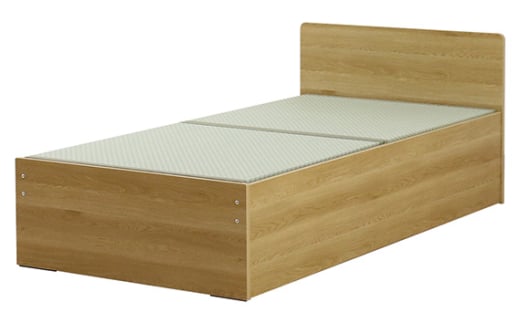 No.475-03 組み立て式　394-cl-migusa　日本製 セキスイMIGUSA畳使用 国内生産デザイン畳ベッド（ダブル）【フレーム色：ナチュラル（85）】【畳：グリーン（GR）】 ／ 寝具 抗菌仕様 頑丈 安全 国内生産 愛知県