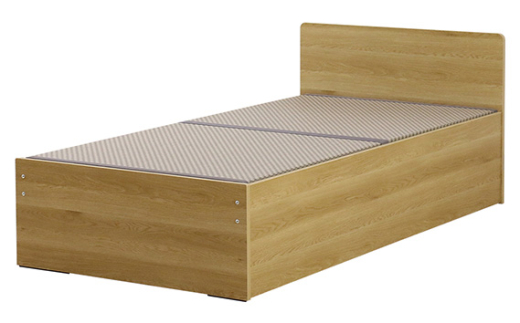 No.475-05 組み立て式　394-cl-migusa　日本製 セキスイMIGUSA畳使用 国内生産デザイン畳ベッド（ダブル）【フレーム色：ナチュラル（85）】【畳：ラテブラウン（LT）】 ／ 寝具 抗菌仕様 頑丈 安全 国内生産 愛知県