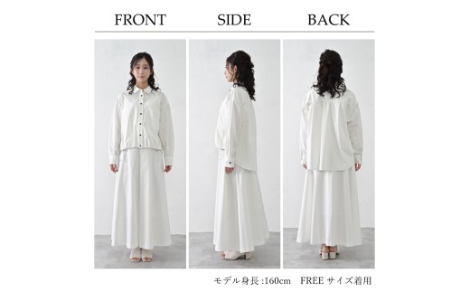 ふるさと納税 服 女 兵庫県 西脇市  THE INDUSTRY WORKS 裾ドロストタイプライターシャツ（ネイビー）・1着　TIW-W035（74-27） レディース カジュアルシャツ … THE INDUSTRY WORKS】 裾ドロストタイプライターシャツ