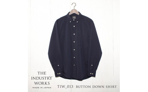 36-2 播州織メンズシャツ「THE INDUSTRY WORKS」(1着)【TIW_013(ネイビー)】LLサイズ
