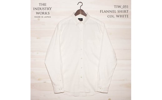 36-2 播州織メンズネルシャツ「THE INDUSTRY WORKS」(1着)【TIW_051(ホワイト)】Mサイズ