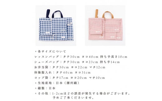 48-5【入園 入学 5点セット】①レッスンバッグ ②シューズバッグ