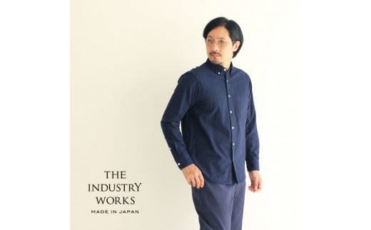 播州織メンズフランネルシャツ「THE INDUSTRY WORKS」(1着)【TIW_132】(36-2) Mサイズ