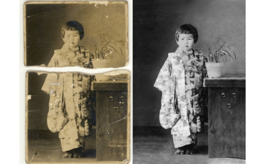 奇跡の復元!思い出のモノクロ写真をカラー修復 | 写真 カラー化 思い出 復元 デジタル加工 プレゼント 贈答用 送料無料 東京 八王子