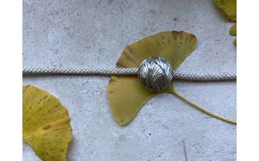 イチョウをモチーフにしたシルバー925製帯留め | 帯留め 和装小物 おしゃれ 贈答用 着物 和装 送料無料 東京 八王子