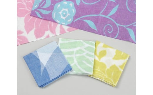 No.127 秩父ほぐし織り　ハタオト　ハンカチ ／ 織物 染物 小風呂敷 埼玉県 特産