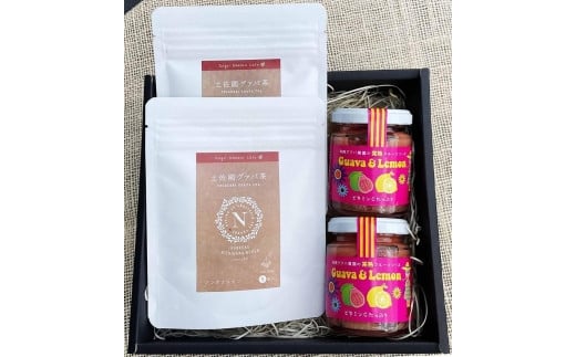 【北海道・沖縄県・離島配送不可】有機グアバ農園の完熟フルーツソースと土佐國グァバ茶のギフトセット(化粧箱入・包装有) | お茶 飲料 茶 おちゃ 飲み物 フルーツ ソース グアバ 葉 国産 人気 おすすめ 食物繊維 高知県 南国市