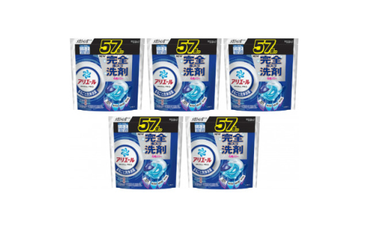 P&G アリエールジェルボールプロ つめかえメガジャンボサイズ(57個入り)×5個_アリエール 洗剤 ジェルボール 詰め替え 洗濯 洗浄 消臭 抗菌 部屋干し 人気 おすすめ 送料無料 P&G【1591396】