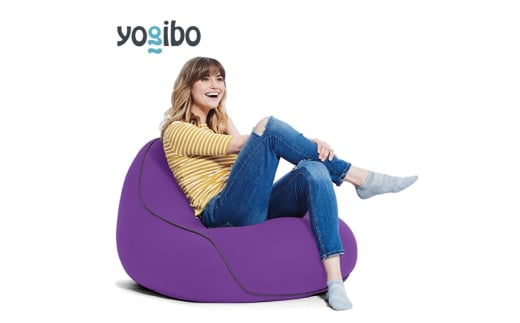 Yogibo Lounger パープル ヨギボー ラウンジャー 1人掛け 一人暮らし ビーズ ソファ ソファー ビーズソファ ビーズソファー ビーズチェア 家具 インテリア 大阪 大阪府 岸和田市[№5385-0077]