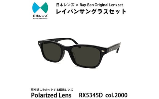 国産偏光レンズ使用オリジナルレイバンサングラス(RX5345D 2000)　偏光グレーレンズ [№5385-0344]