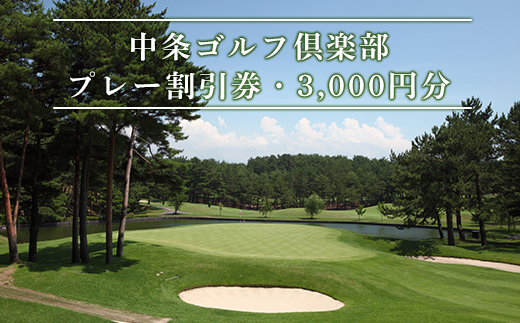 41-01中条ゴルフ倶楽部(プレー割引券・3,000円分)