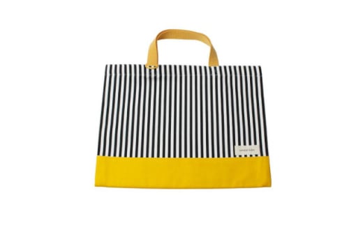 日本製 人気レッスンバッグ イエロー×ストライプ(細)【1573032】