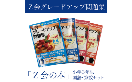 Z会 グレードアップ問題集 小学 3年生 国語 算数 セット 教育 本 書籍 学習 通信教育 勉強 対策 家庭学習 ドリル ワークブック 知育 教材 学習参考書 小学生向け 三島市 静岡県