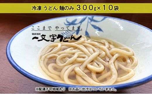 冷凍 うどん 麺のみ 300g×10袋 備前福岡 一文字うどん [№5735-1322]